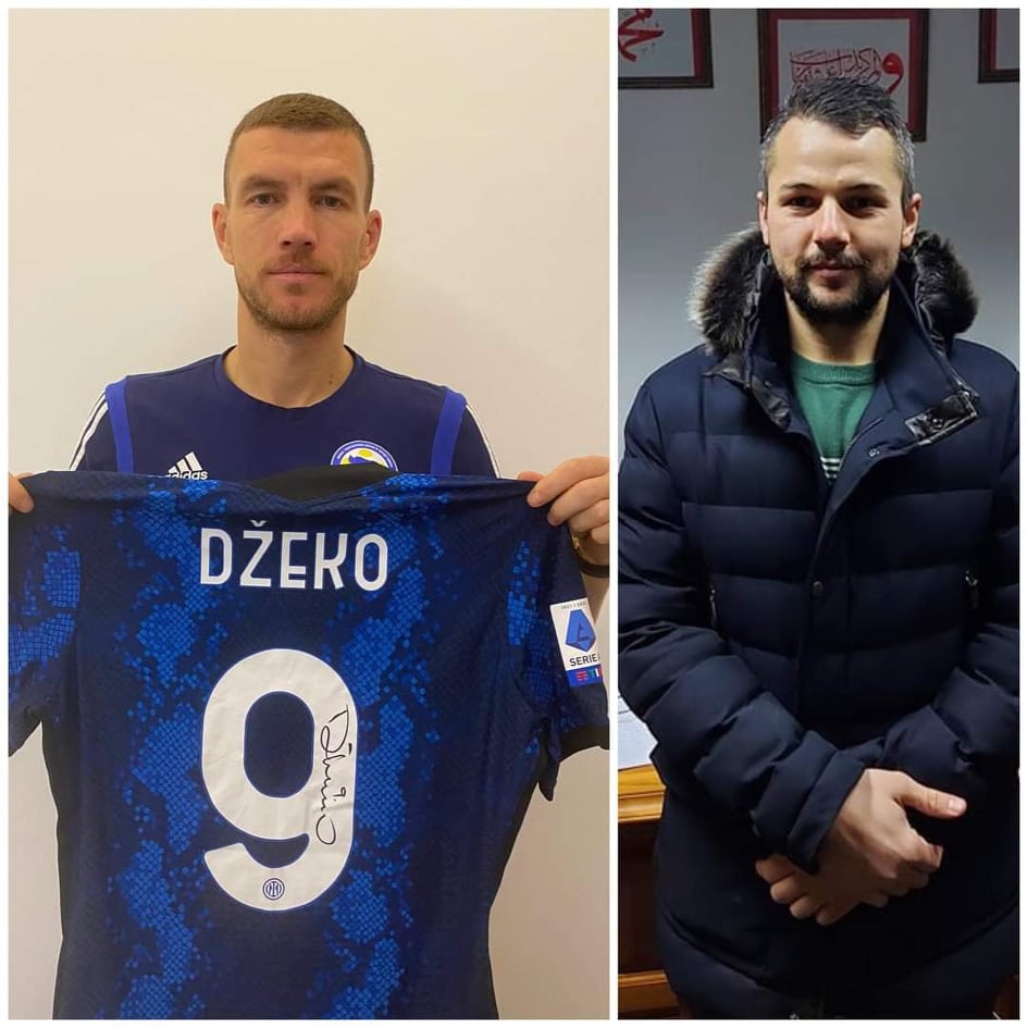 Humanitarna aukcija Udruženja Pomozi.ba: Dres Edina Džeke prodat za 10.000 BAM