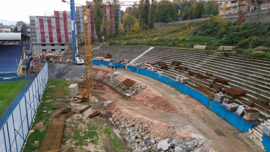 Vlada Kantona Sarajevo uložila 4,7 miliona KM u južnu tribinu stadion Grbavica