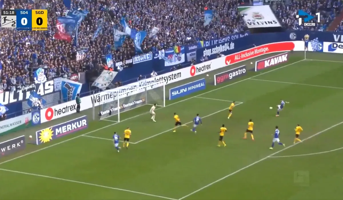 dzeko prvi gol za schalke protiv dresdena
