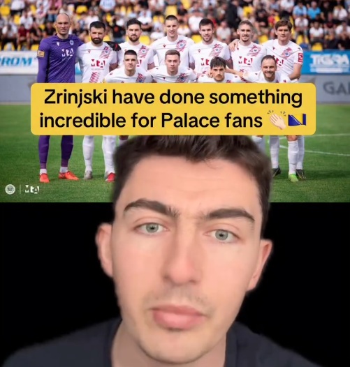 Engleski influenser nahvalio Zrinjski zbog poteza prema navijačima Crystal Palacea