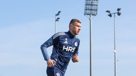 Edin Džeko na treningu