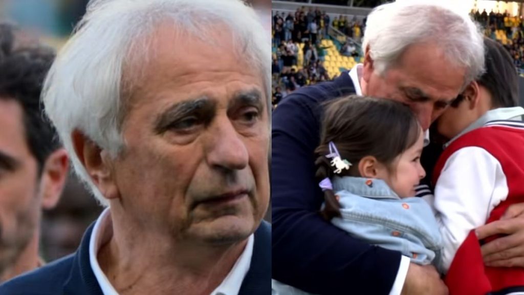 Vahid Halilhodžić tokom emotivnog oproštaja na stadionu Nantesa