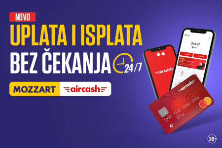 Aircash stigao na Mozzart: Uplata i isplata bez čekanja