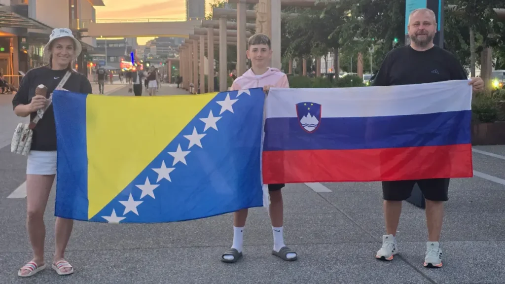 Porodica iz Slovenije koja je došla pratiti našu reprezentaciju