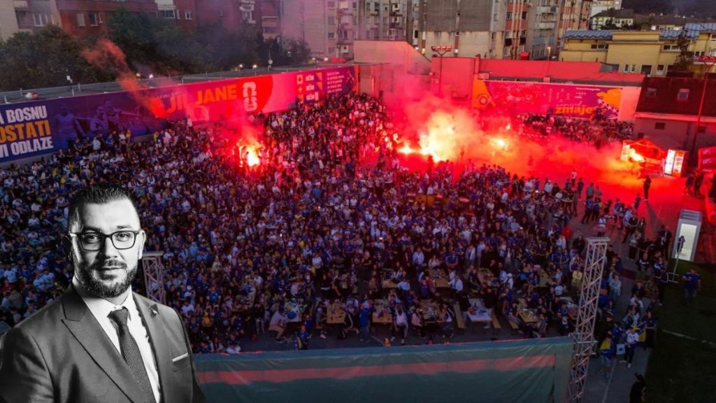 Gradonačelnik objavio fascinante kadrove iz svog grada: Dočekali smo trenutak da se intonira himna BiH na SP srebrenik fan zona nacelnik